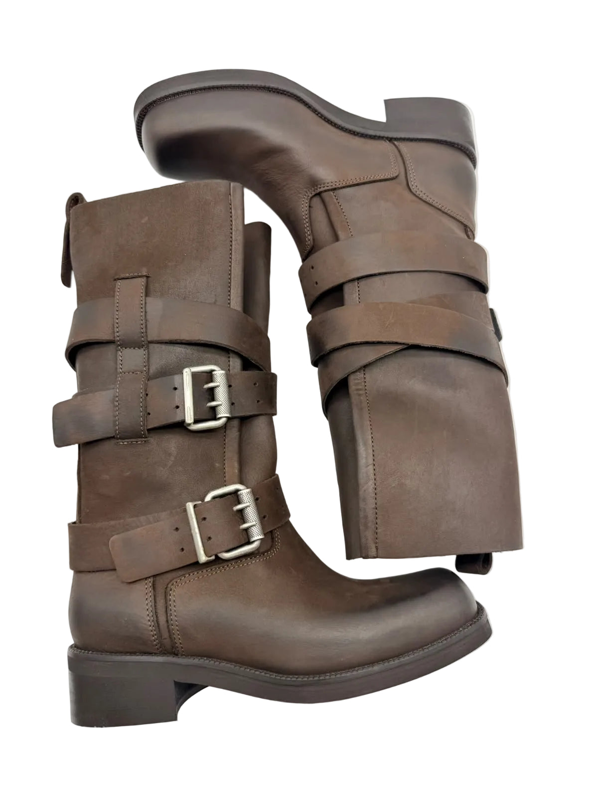 Stivali Urban Biker Nabuk Moro - Divine Follie