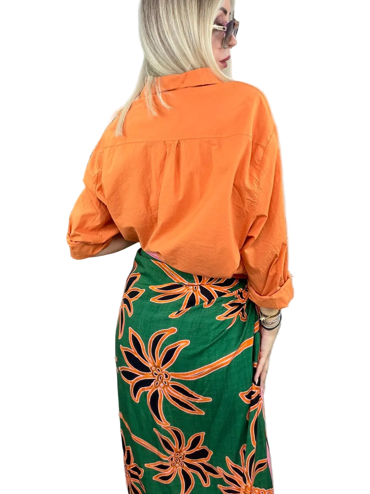 Camicia over in cotone leggero papaya HaveOne
