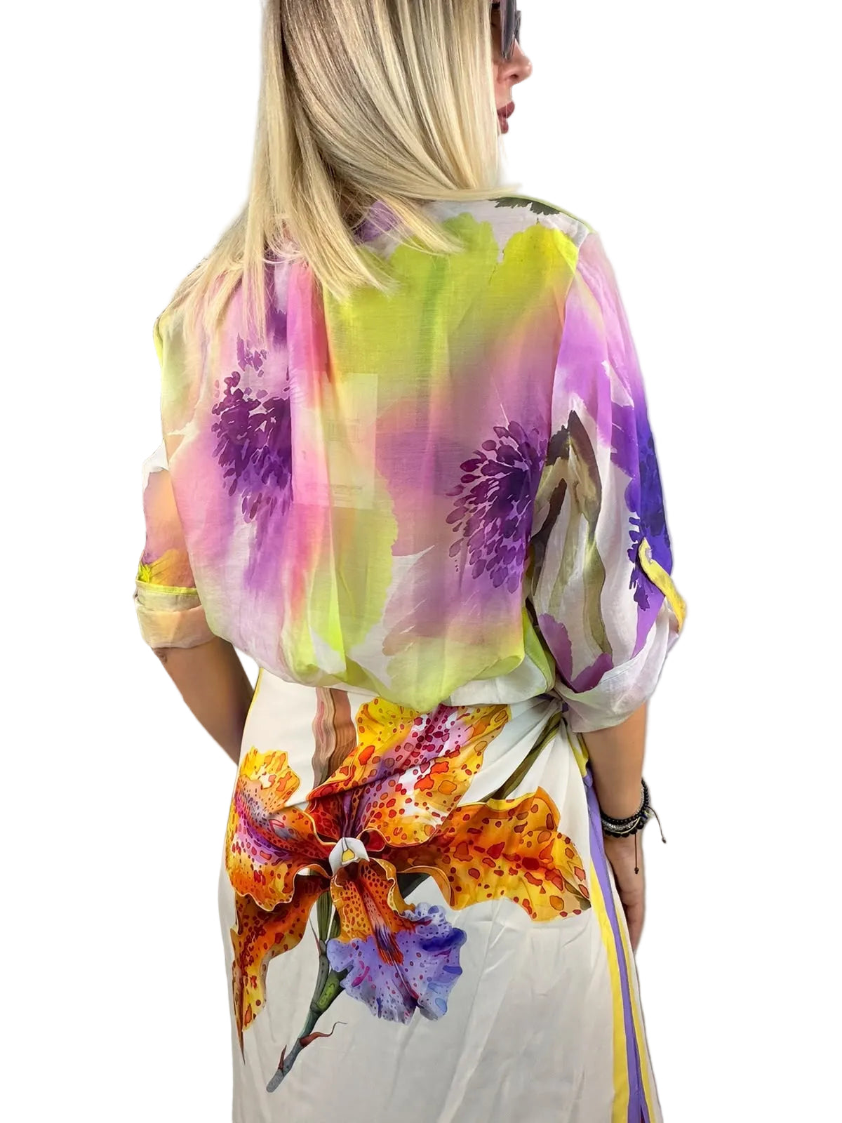 Camicia Orchidea viola in lyocell - HaveOne