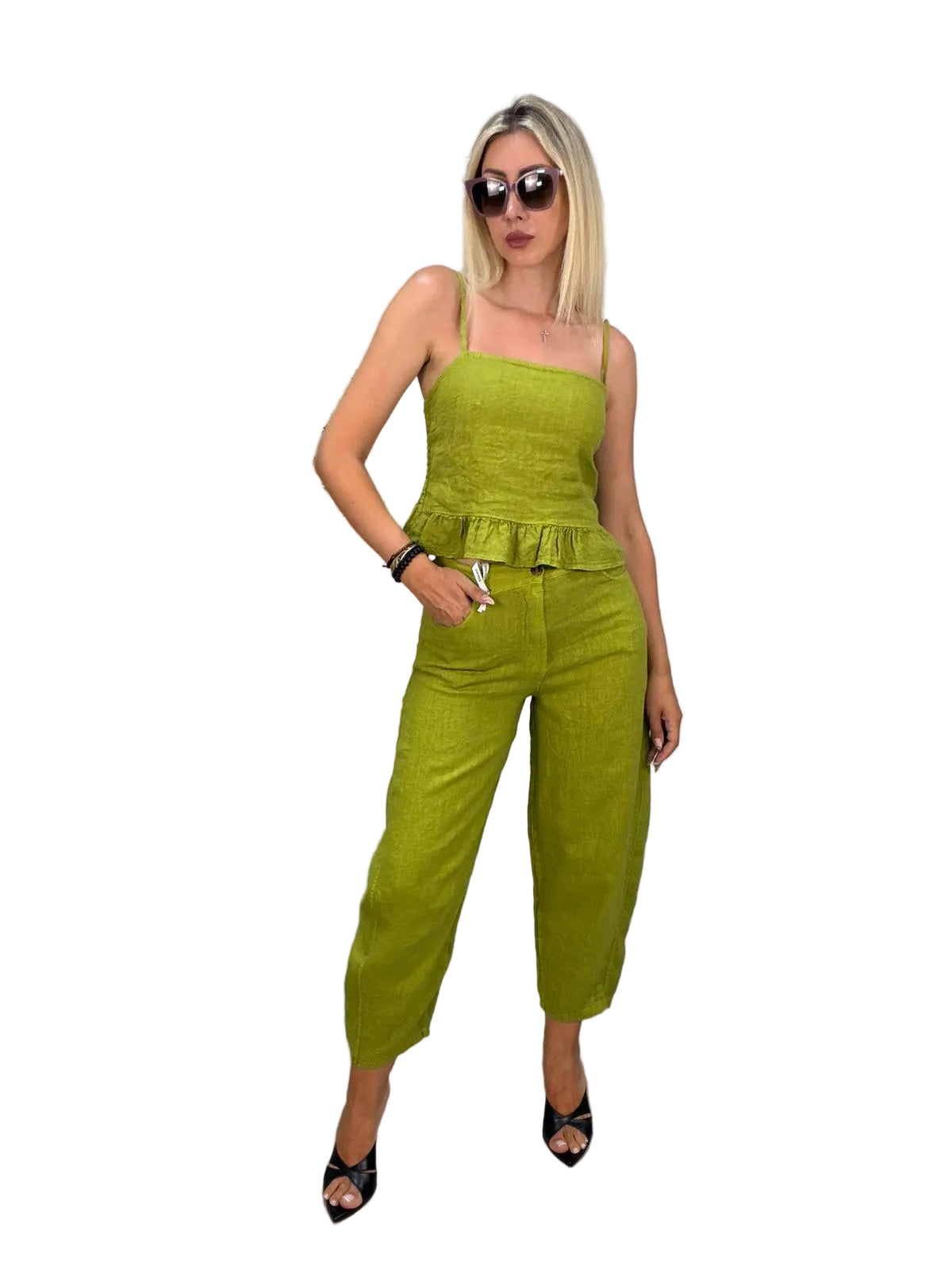 Completo Top Gala e Pantalone Barrer Lino – Susy Mix