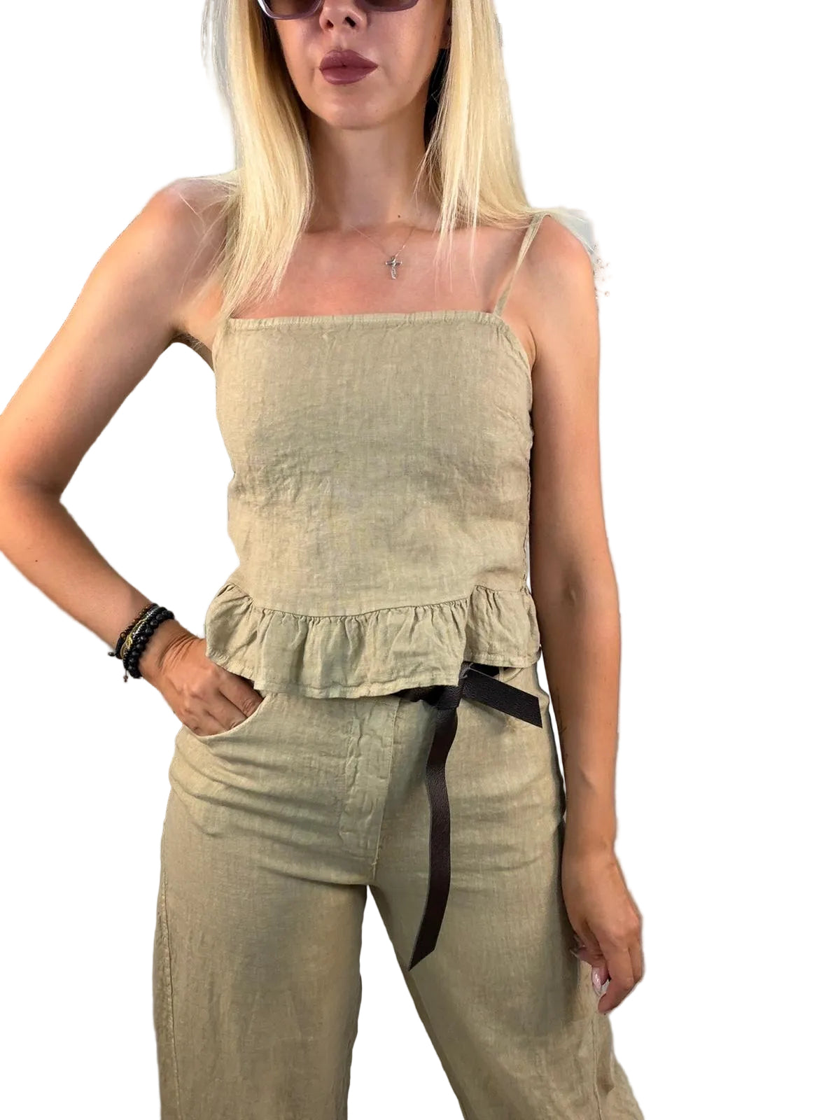 Completo Top Gala e Pantalone Barrer Lino – Susy Mix