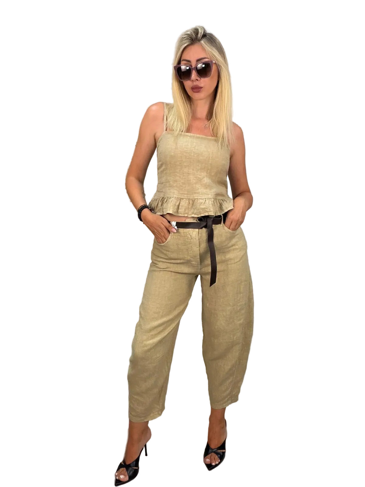 Completo Top Gala e Pantalone Barrer Lino – Susy Mix