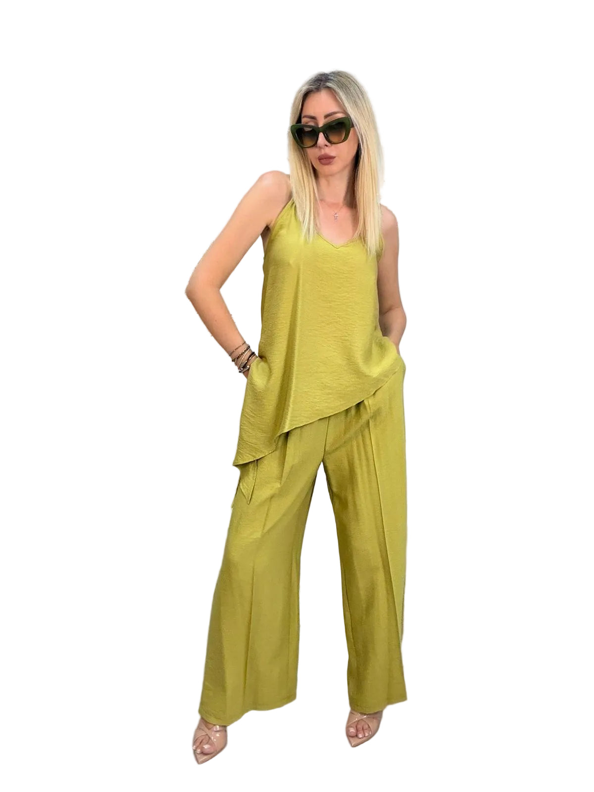 DIXIE - COMPLETO CON CANOTTA ASIMMETRICA E PANTALONE