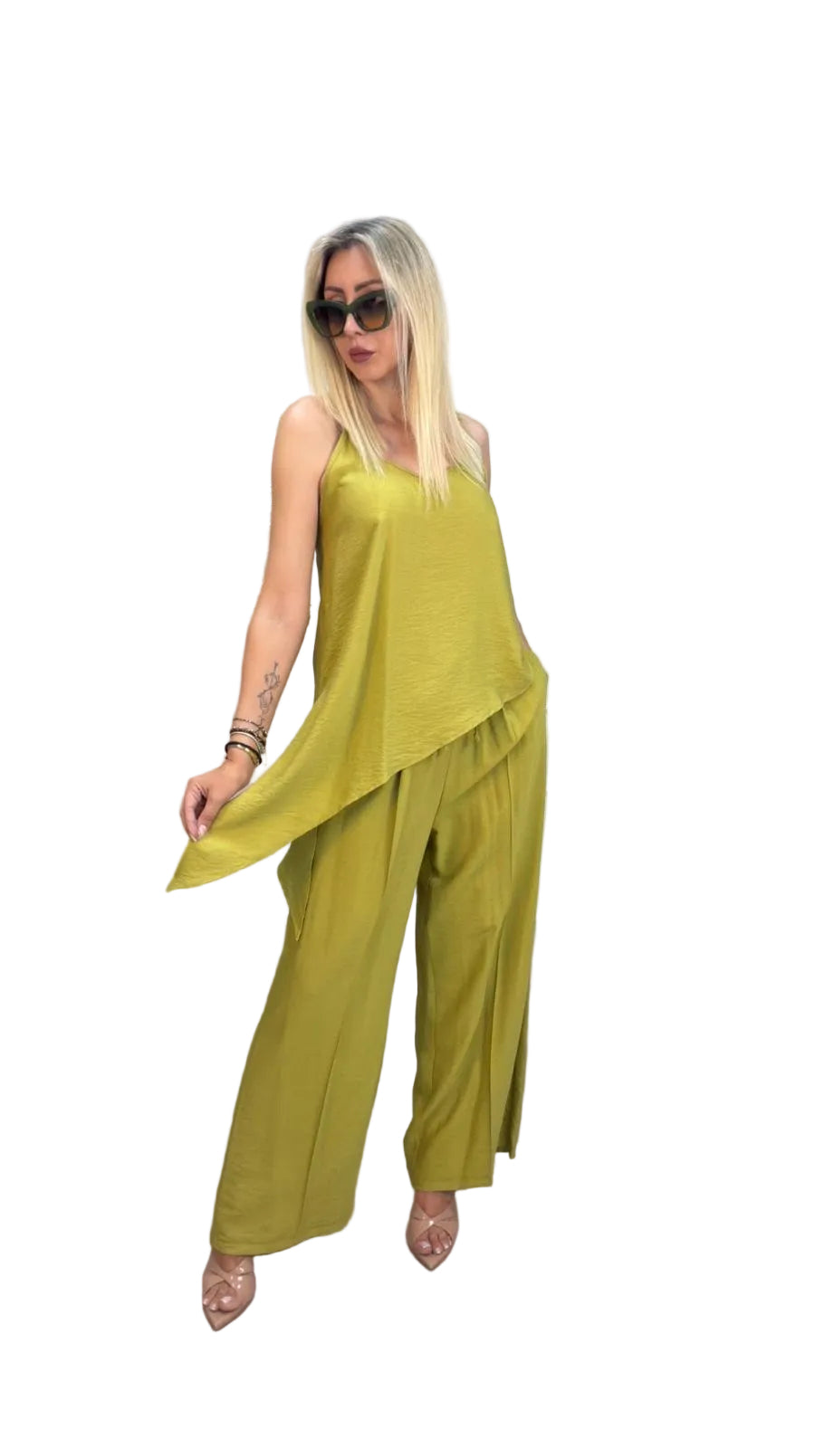 DIXIE - COMPLETO CON CANOTTA ASIMMETRICA E PANTALONE