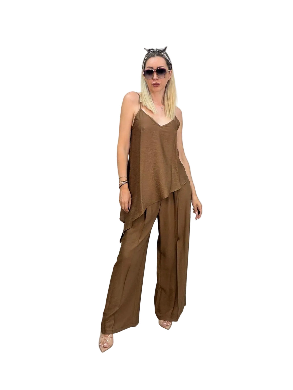 DIXIE - COMPLETO CON CANOTTA ASIMMETRICA E PANTALONE