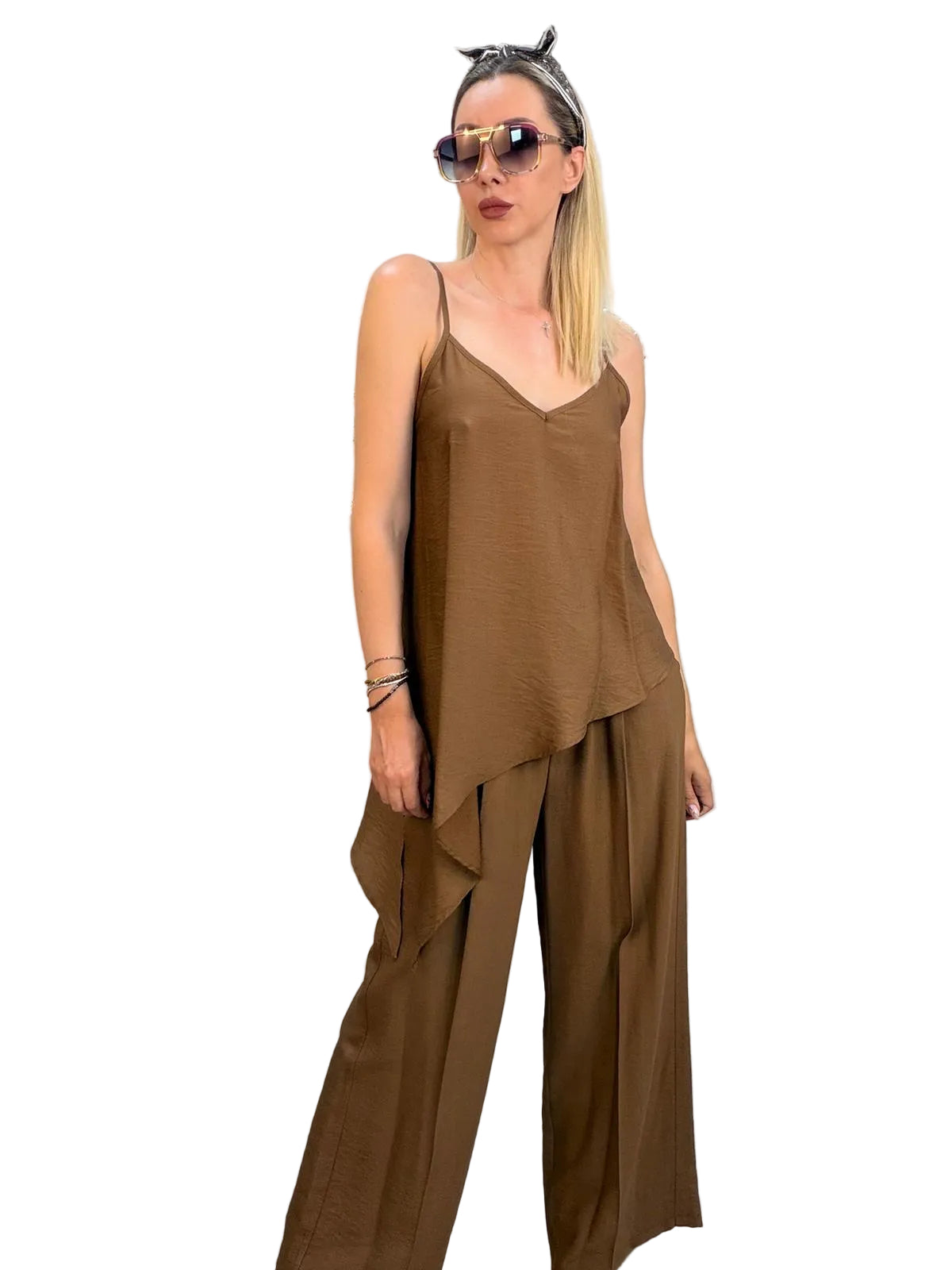 DIXIE - COMPLETO CON CANOTTA ASIMMETRICA E PANTALONE
