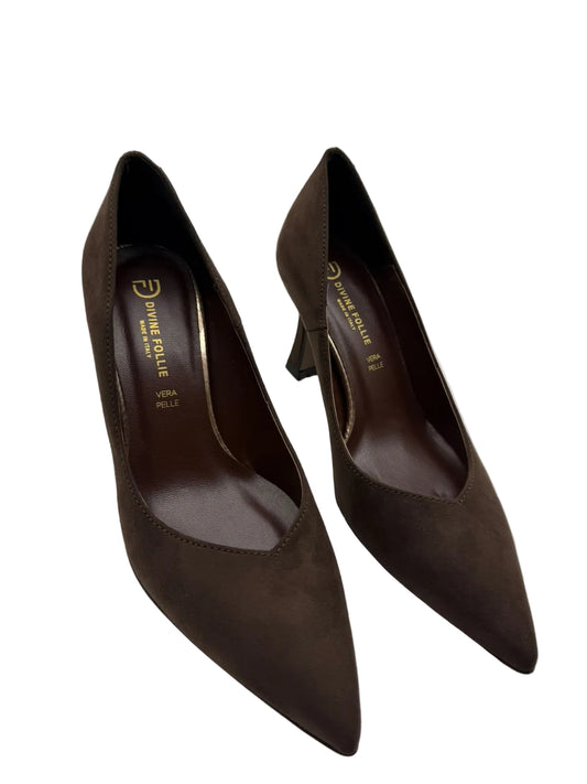 Dècollète scamosciato marrone-Divine Follie