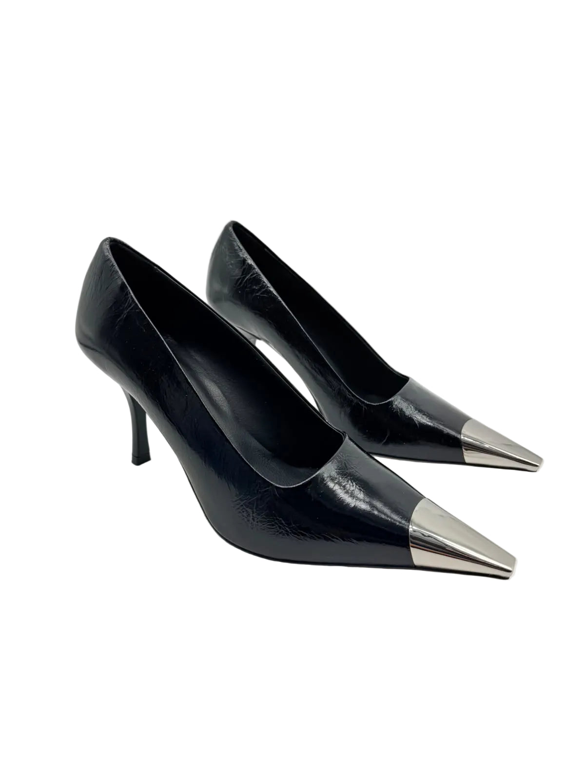 Décolleté Yuna Nero con Punta Metallizzata – Divine Follie