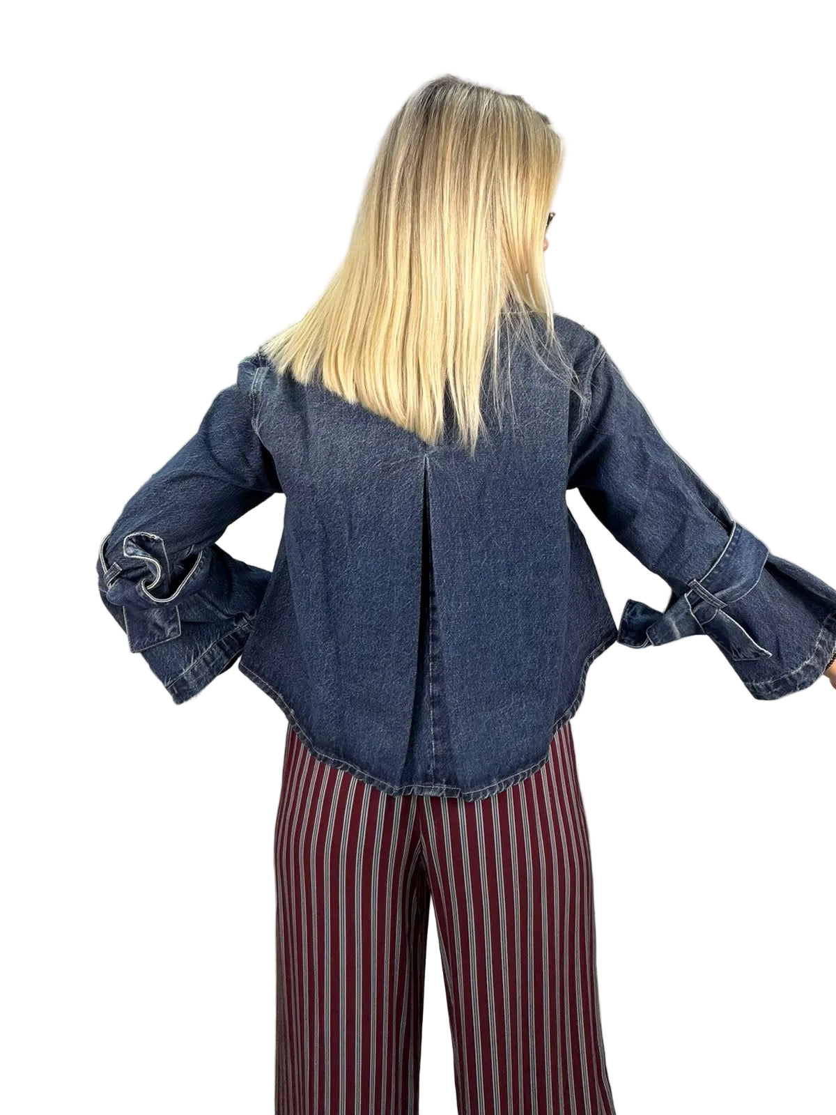 Giubbino Jeans Bottoni Gioiello Vicolo