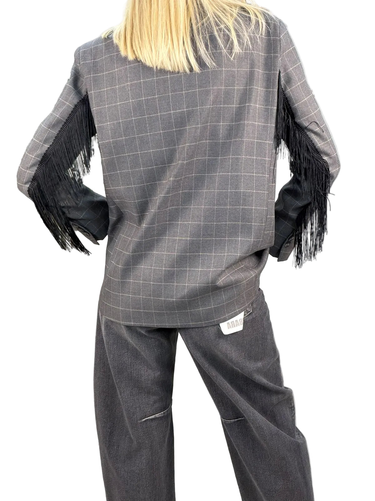 Giacca Vicolo Con Frange - Grigio