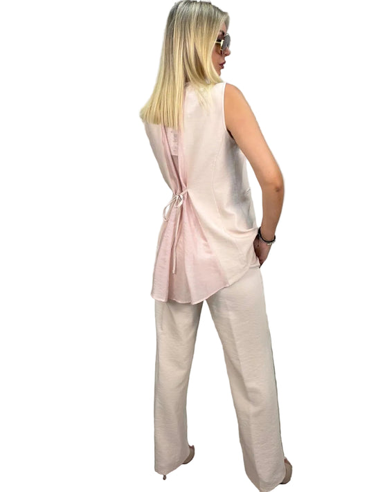 Completo Gilet e Pantalone Susy Mix – Rosa Chiaro