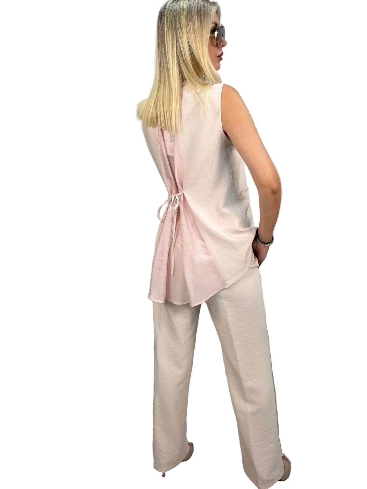 Completo Gilet e Pantalone Susy Mix – Rosa Chiaro