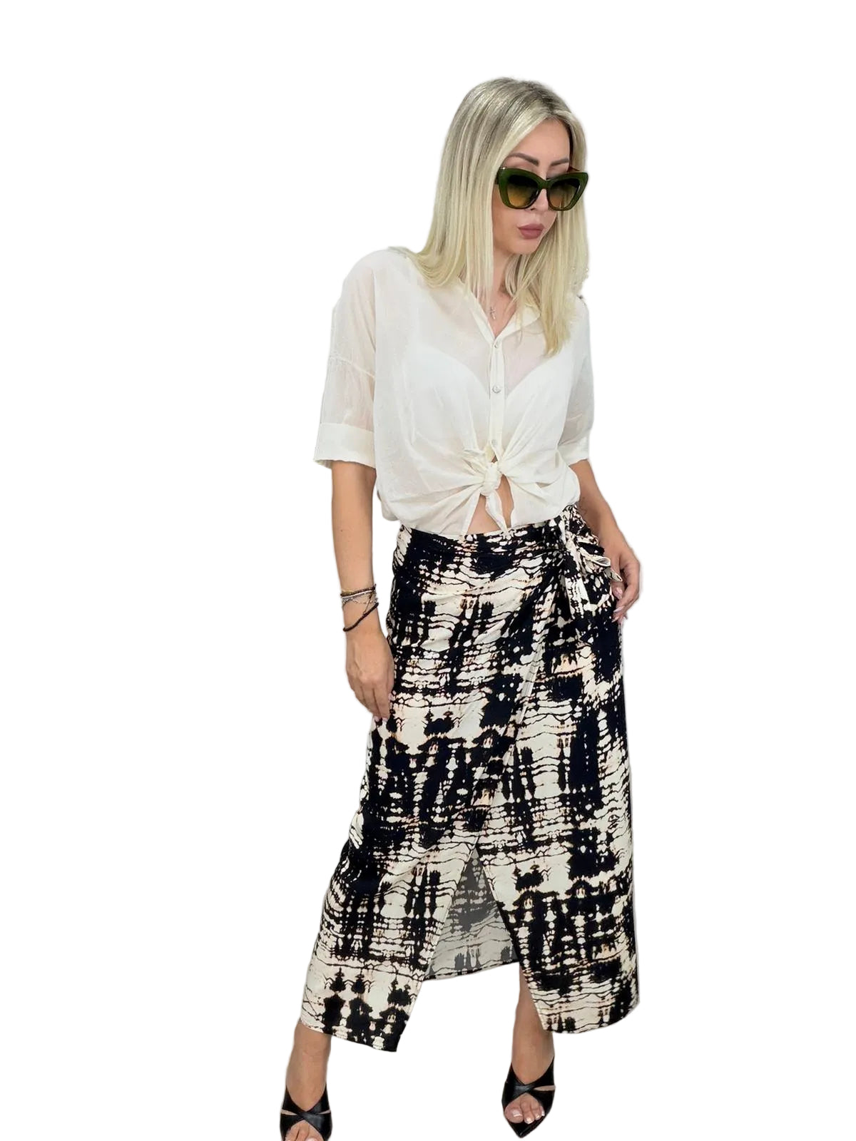 Gonna pareo lunga fantasia tie-dye astratta - HaveOne