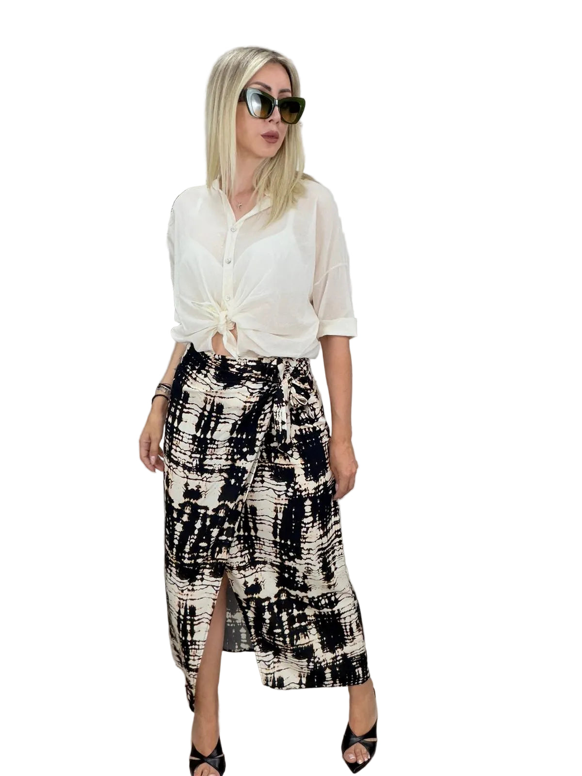 Gonna pareo lunga fantasia tie-dye astratta - HaveOne