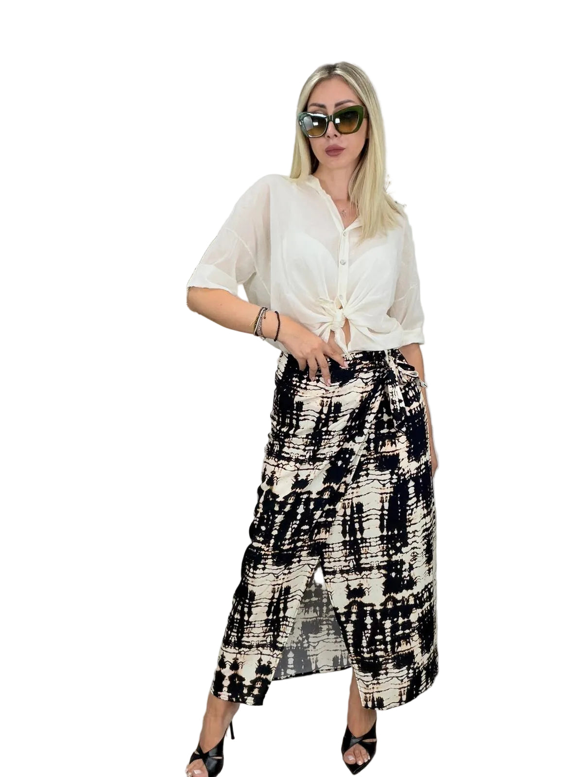 Gonna pareo lunga fantasia tie-dye astratta - HaveOne