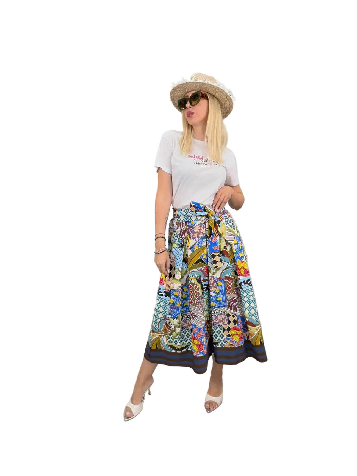 Gonna midi fantasia multicolor Souvenir