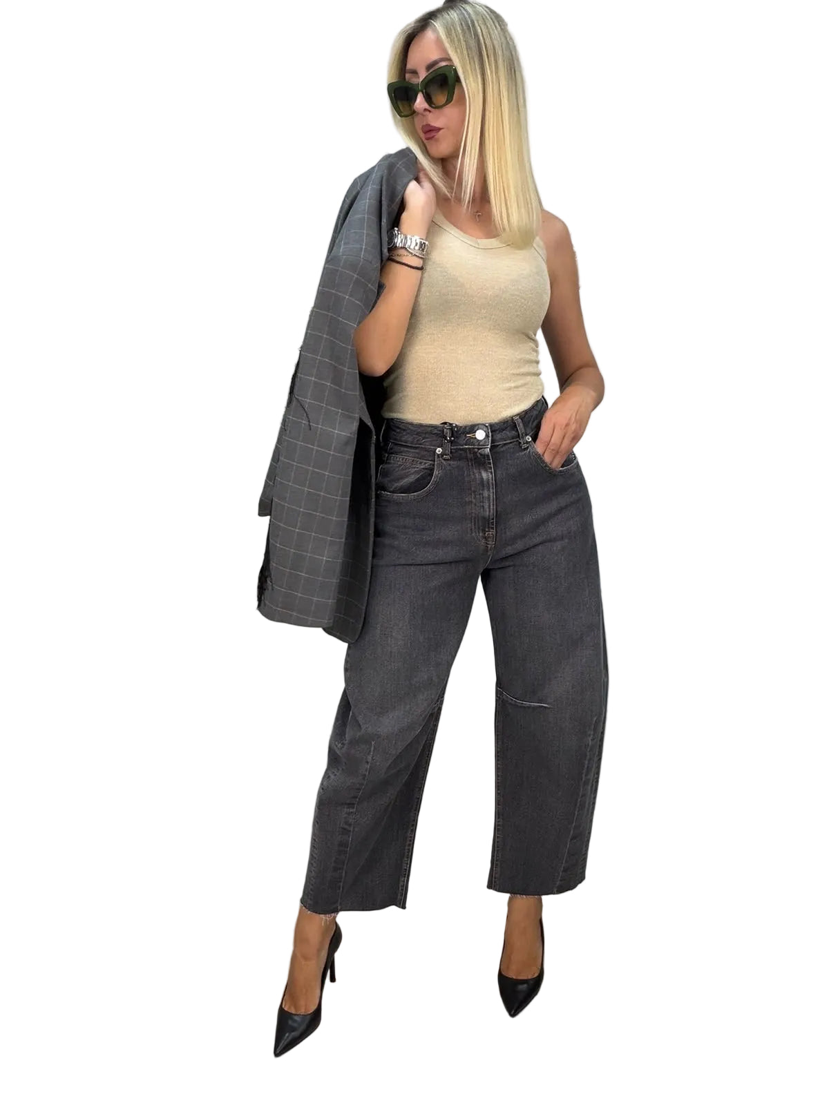 Jeans Barbara grigio tela light - HaveOne