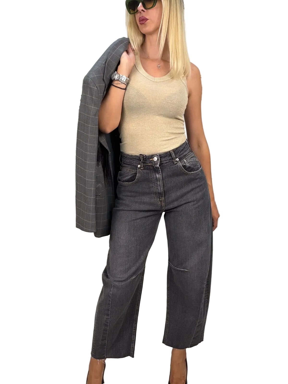 Jeans Barbara grigio tela light - HaveOne