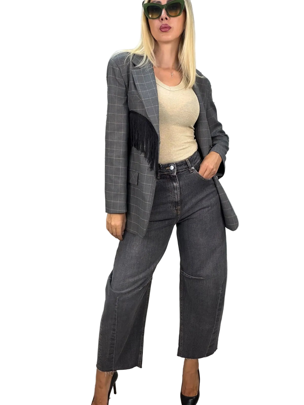 Jeans Barbara grigio tela light - HaveOne