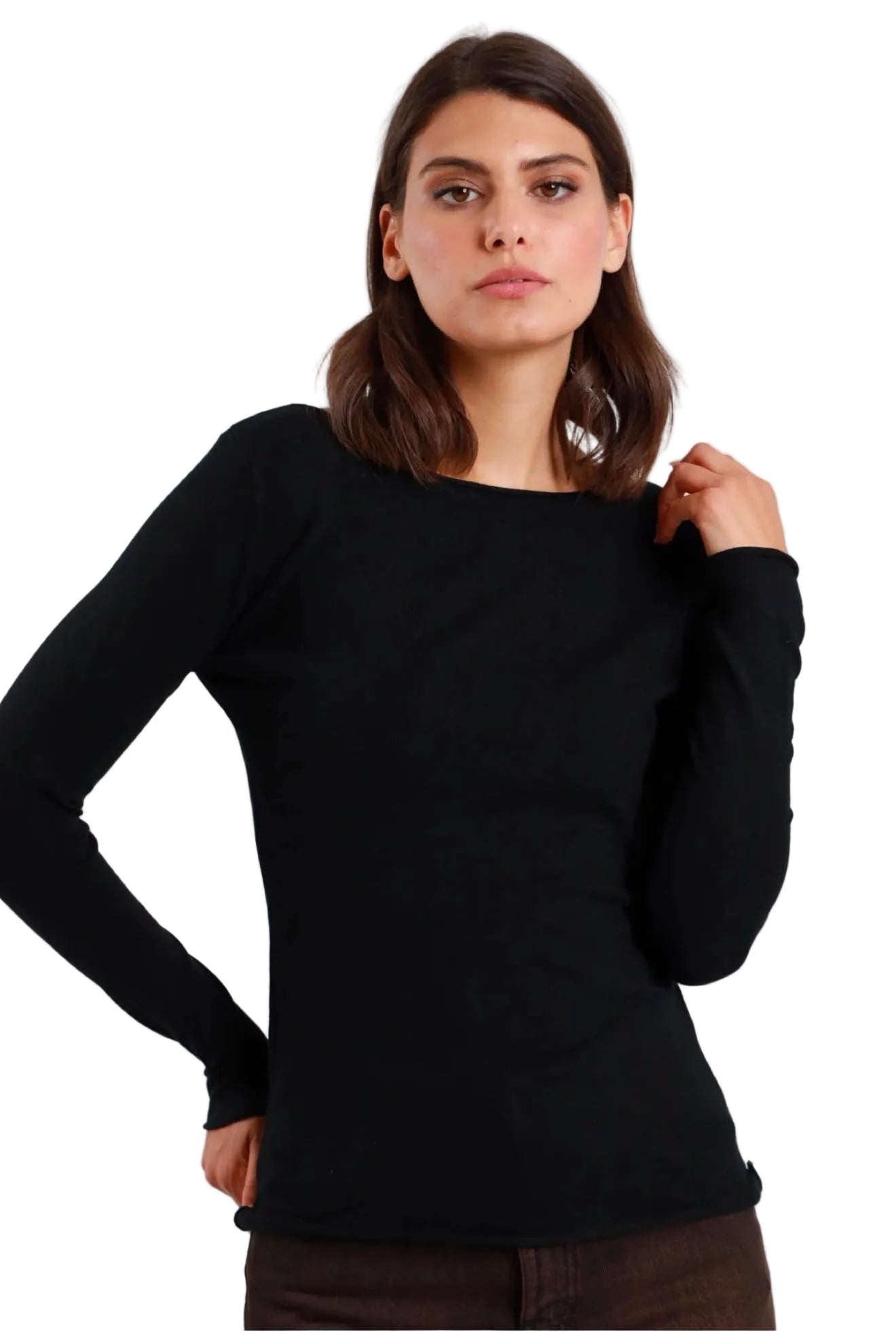 Maglia Basica Slim Scollo Barchetta – Susy Mix