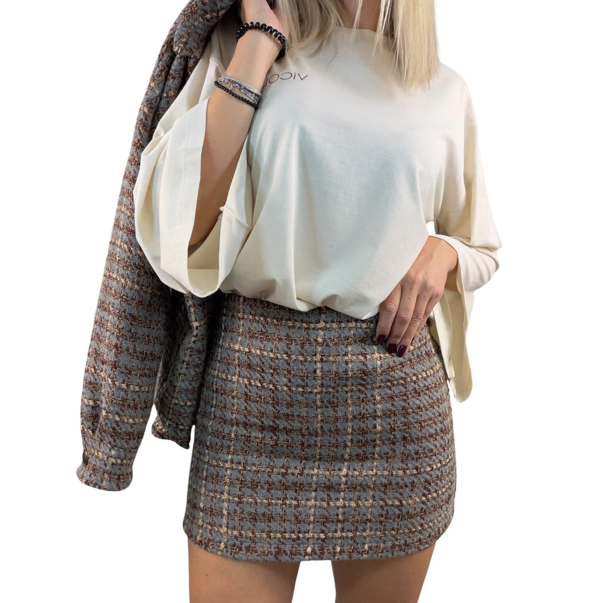 Minigonna in tweed Haveone