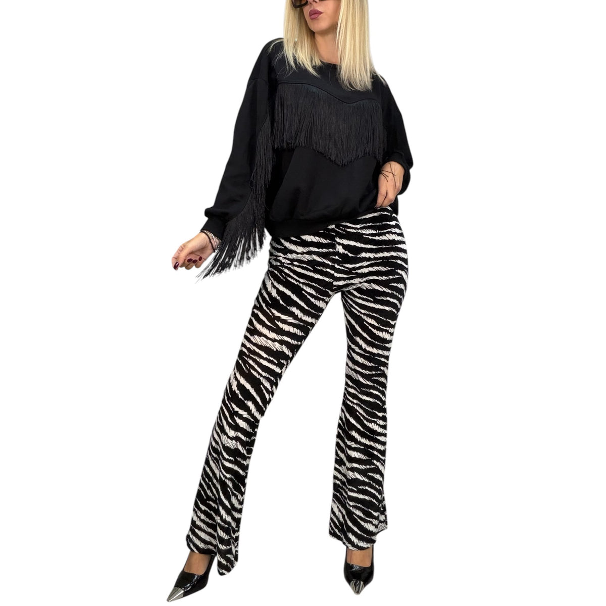 Pantaloni a Zampa Zebrati – LORILU Selection