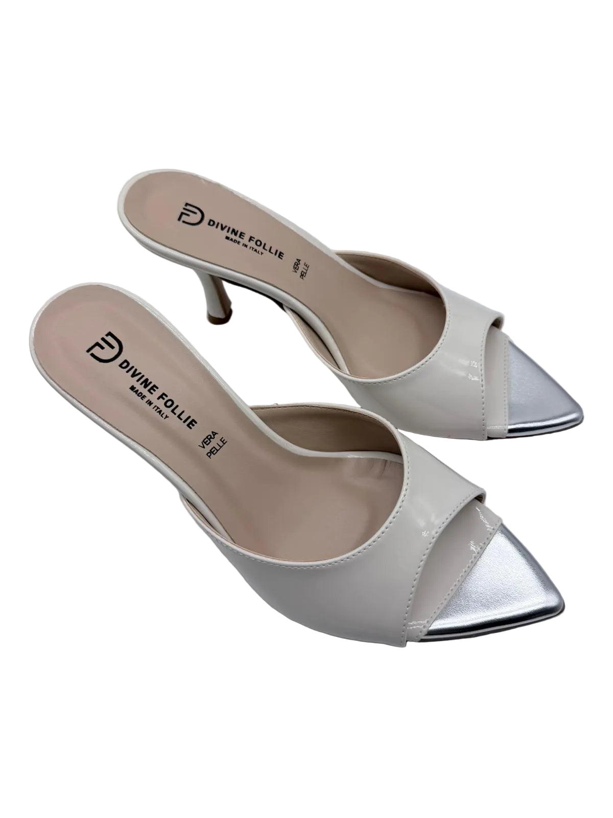 Sabot Divine Follie Ivory con Punta Argento