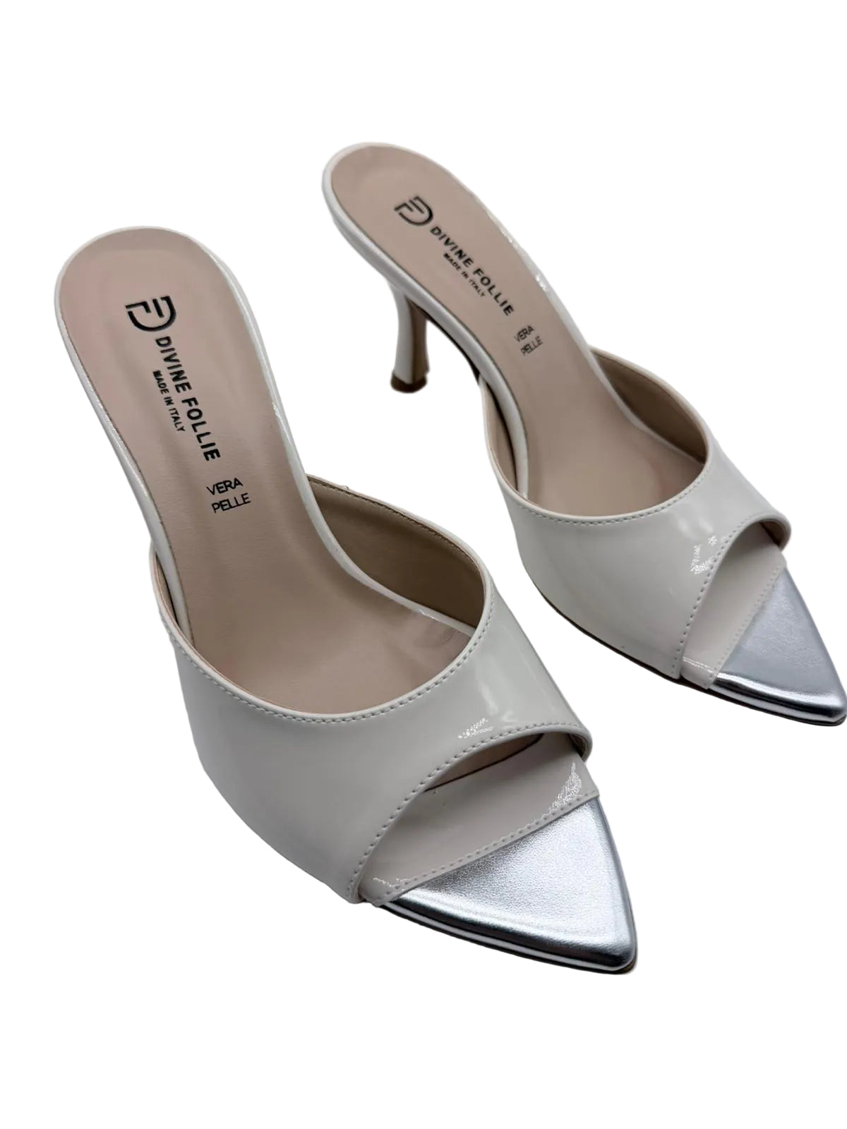 Sabot Divine Follie Ivory con Punta Argento
