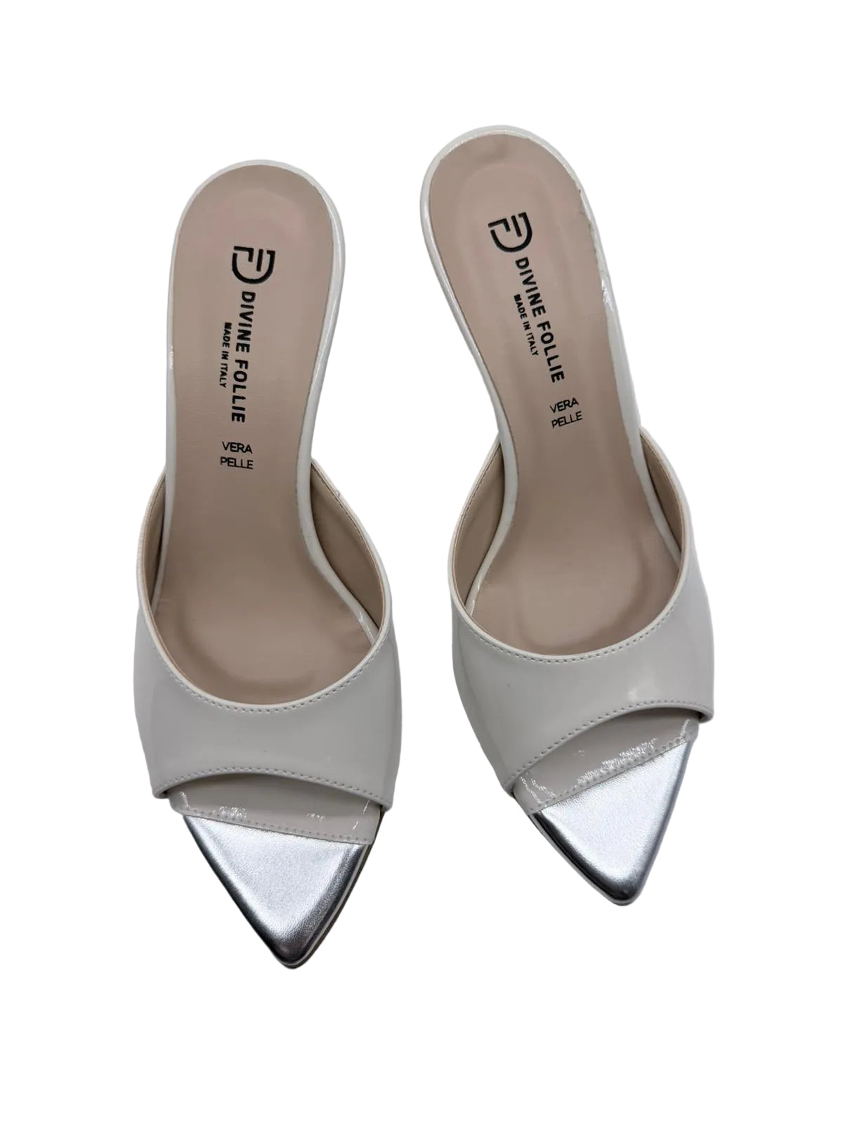 Sabot Divine Follie Ivory con Punta Argento