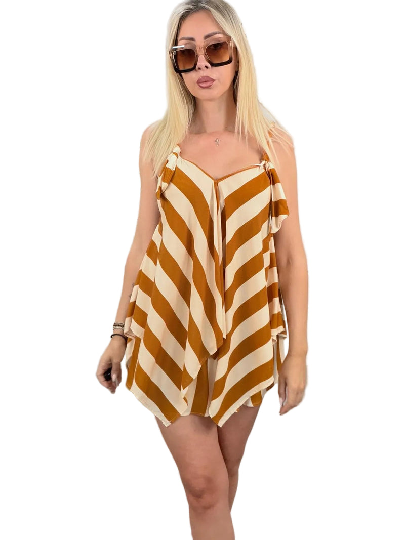 Top Asimmetrico a Righe – Haveone