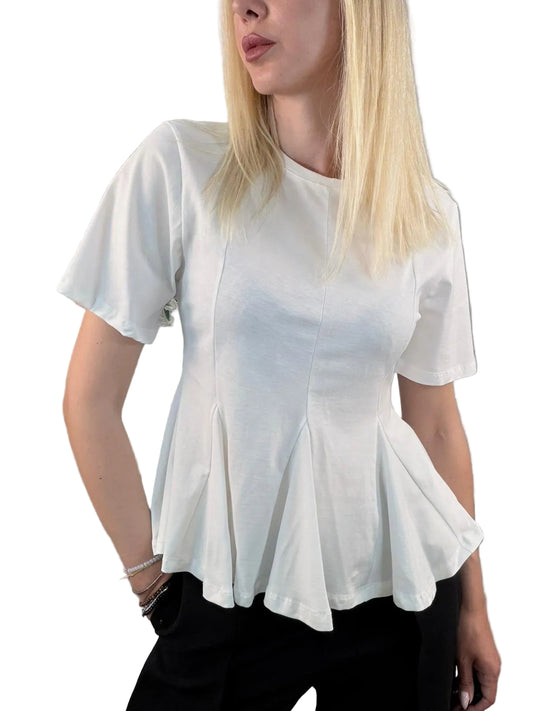 T-Shirt Sagomata con Peplo – Haveone