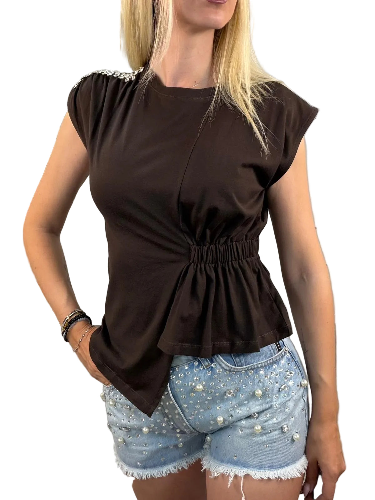 T-Shirt Asimmetrica Gioiello – VICOLO